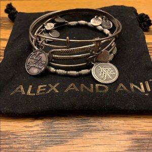 Set of 4 Alex and Ani Bracelets